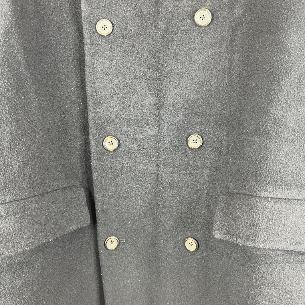 Jil Sander Navy Cashmere Blend Double Breasted Peacoat