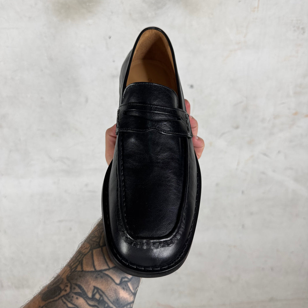 Our Legacy Black Leather Light Loafers