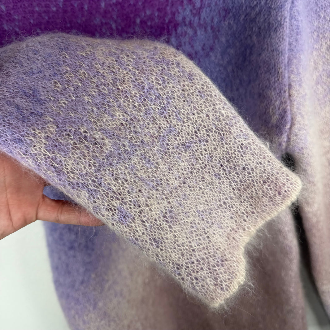 ERL Purple Gradient Knit Sweater