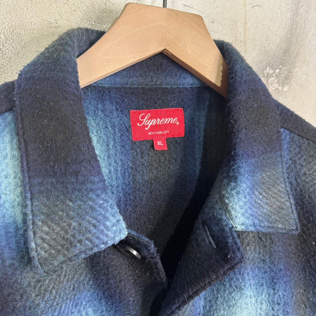 Supreme Navy Shadow Plaid Flannel