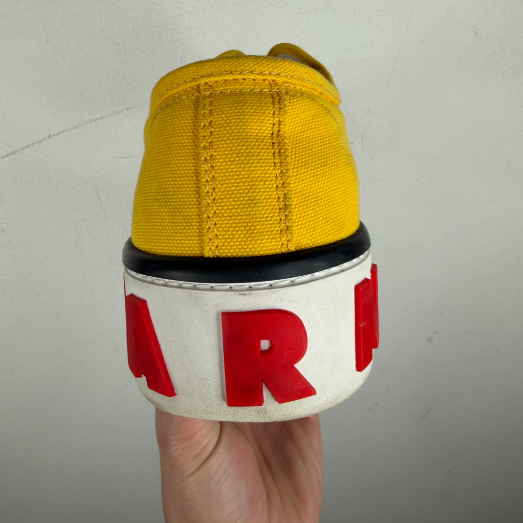 Marni Yellow Paw Lace Up Sneakers