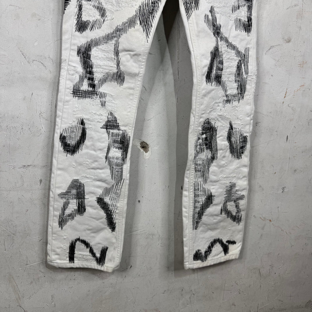 Endless Denim White Boro Jeans