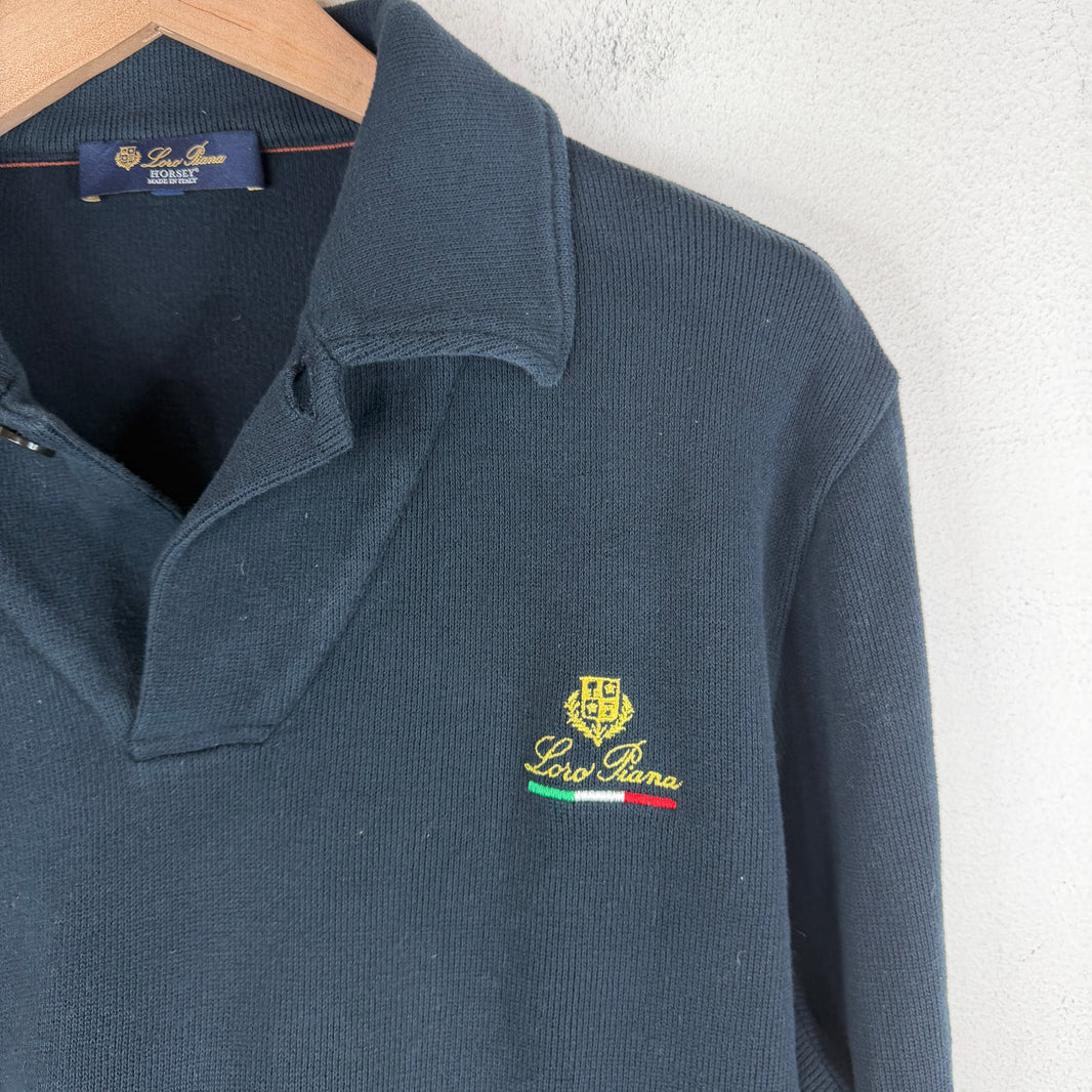 Loro Piana Horsey Rugby Polo Sweater