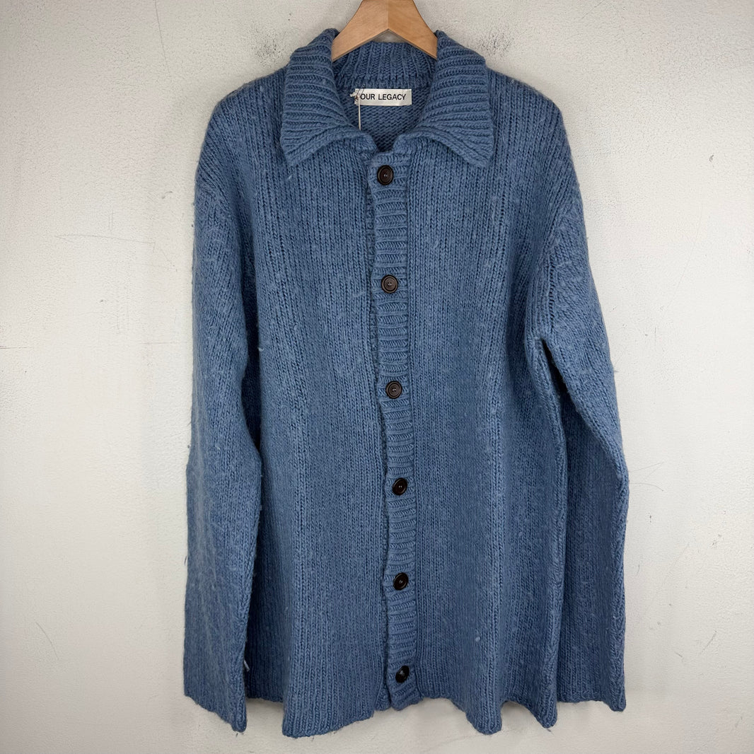 Our Legacy Blue Wool Blend Big Cardigan