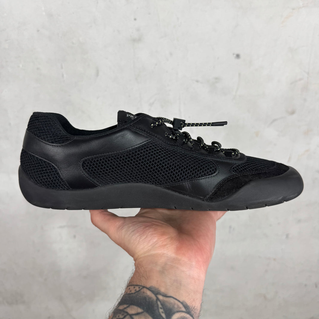 Prada Leather/Mesh Speedrock Sneaker