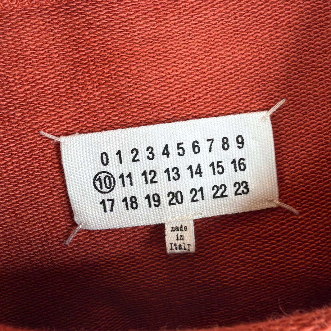Margiela Orange Overdye Distressed Hoodie
