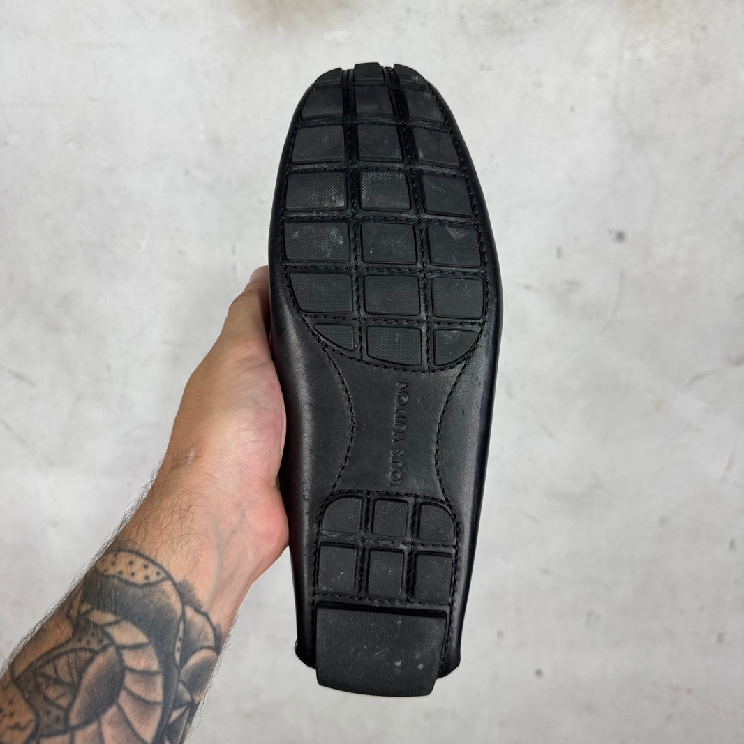 Louis Vuitton Gold Buckled Driver Shoes