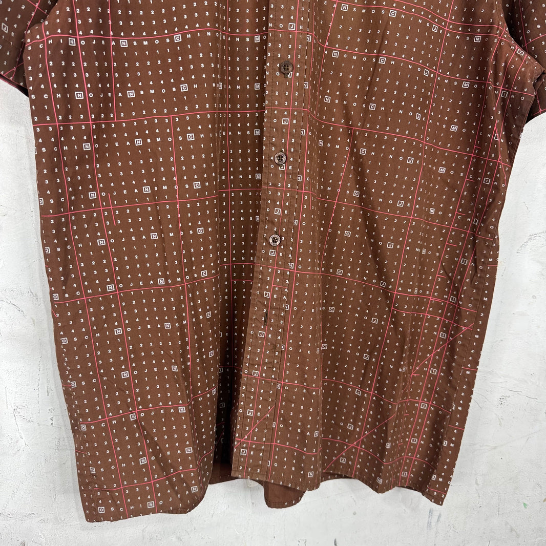 Moschino Brown Crossword S/S Shirt