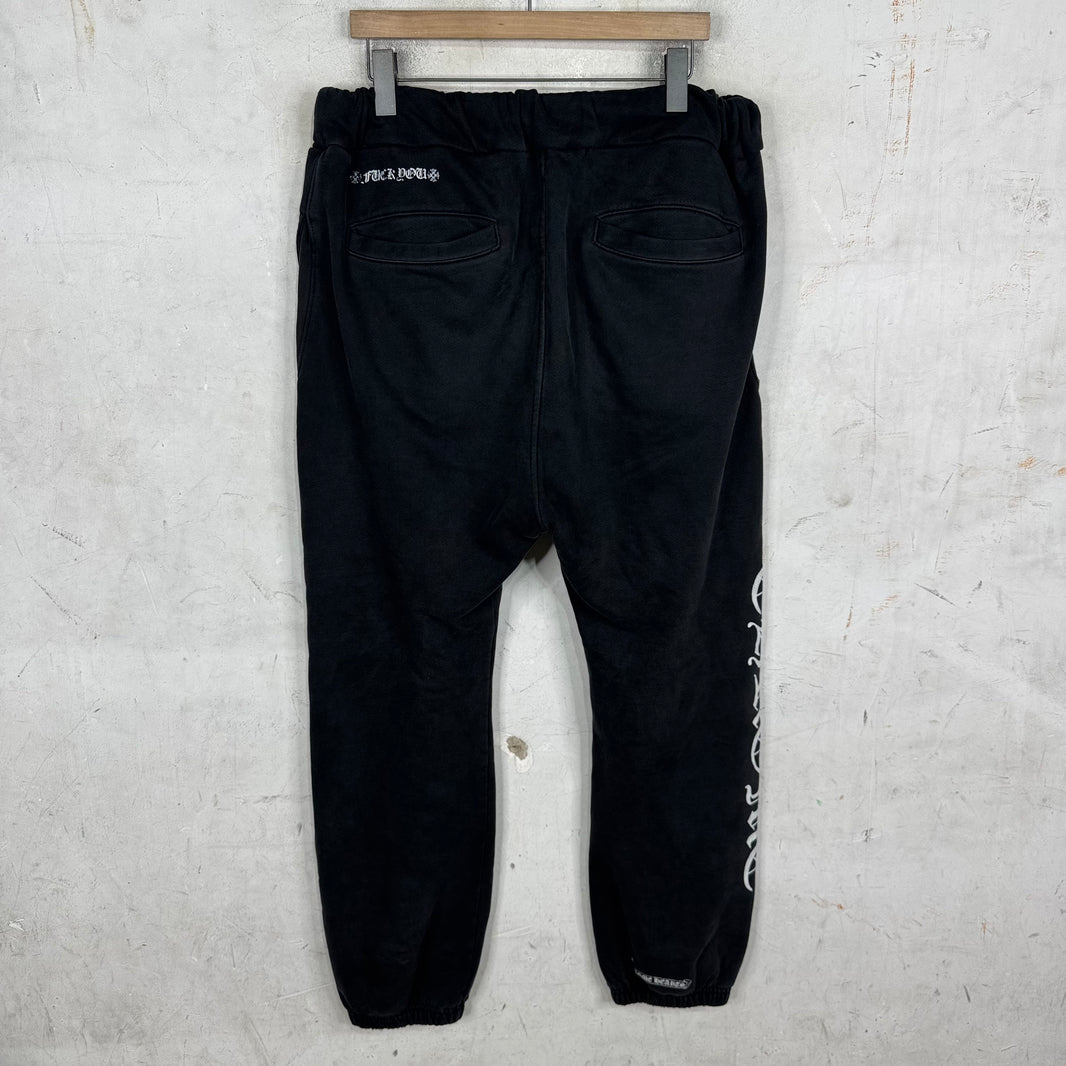 Chrome Hearts Faded Black Horseshoe Sweatpants