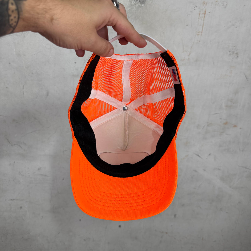 Asspizza Orange Chainstitch Trucker Hat
