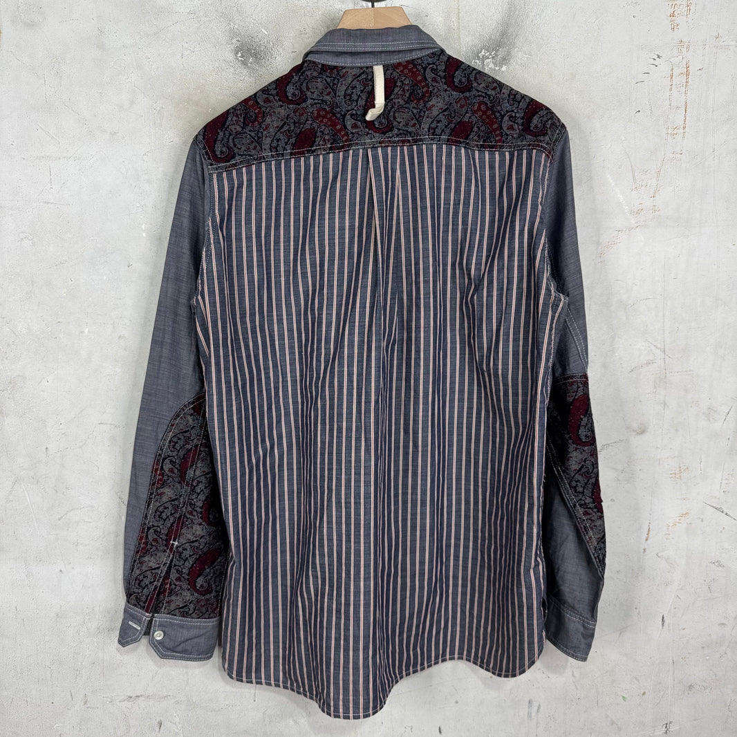 Junya Watanabe Pasiley Patchworked L/S Zipped Shirt