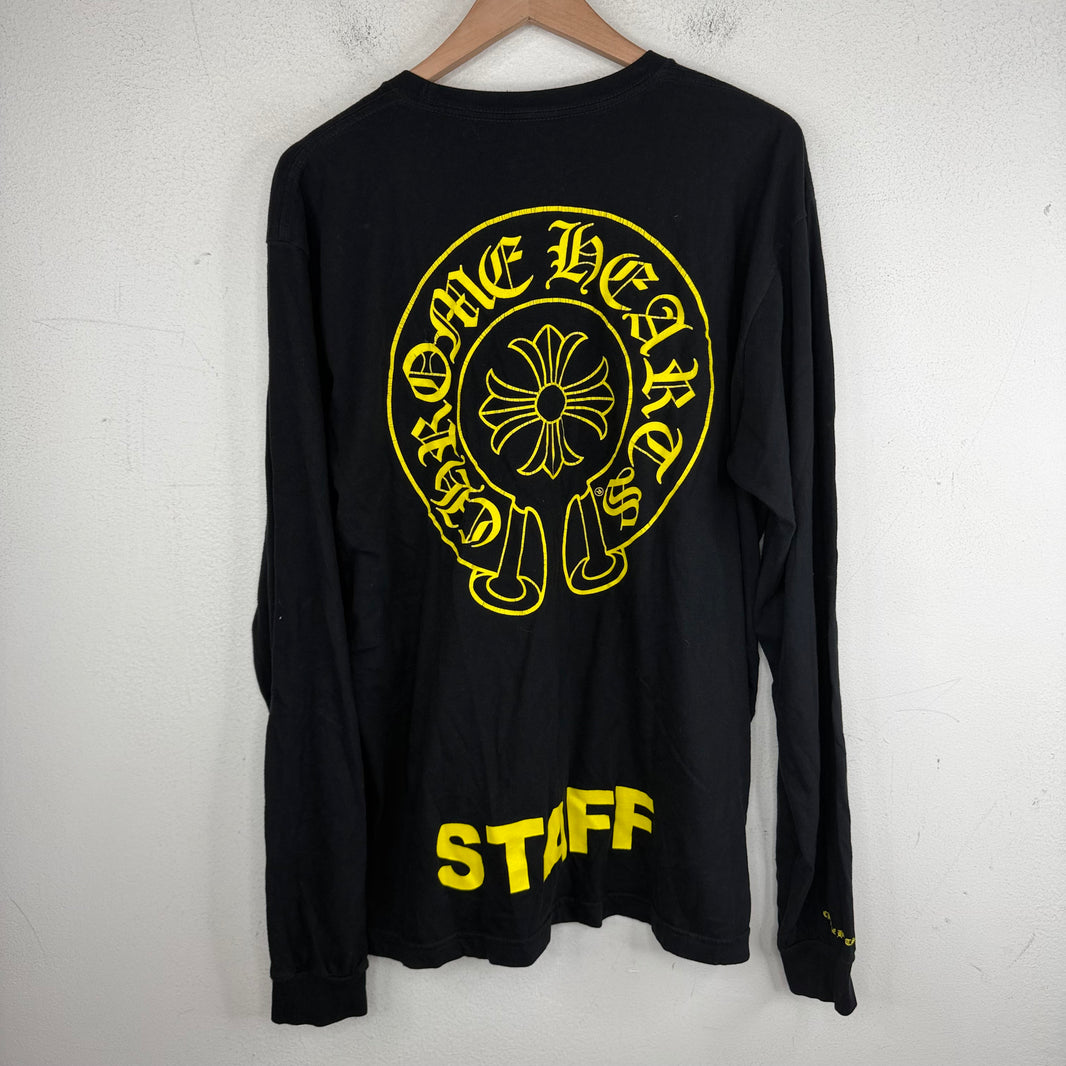 Chrome Hearts Yellow Horseshoe Staff L/S T-Shirt