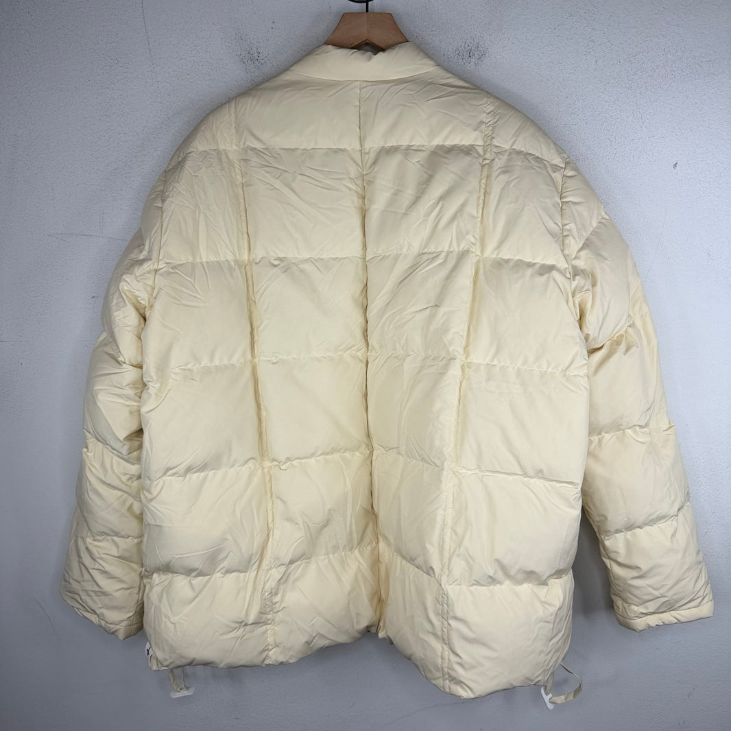 Jil Sander Cream Zip Puffer Jacket