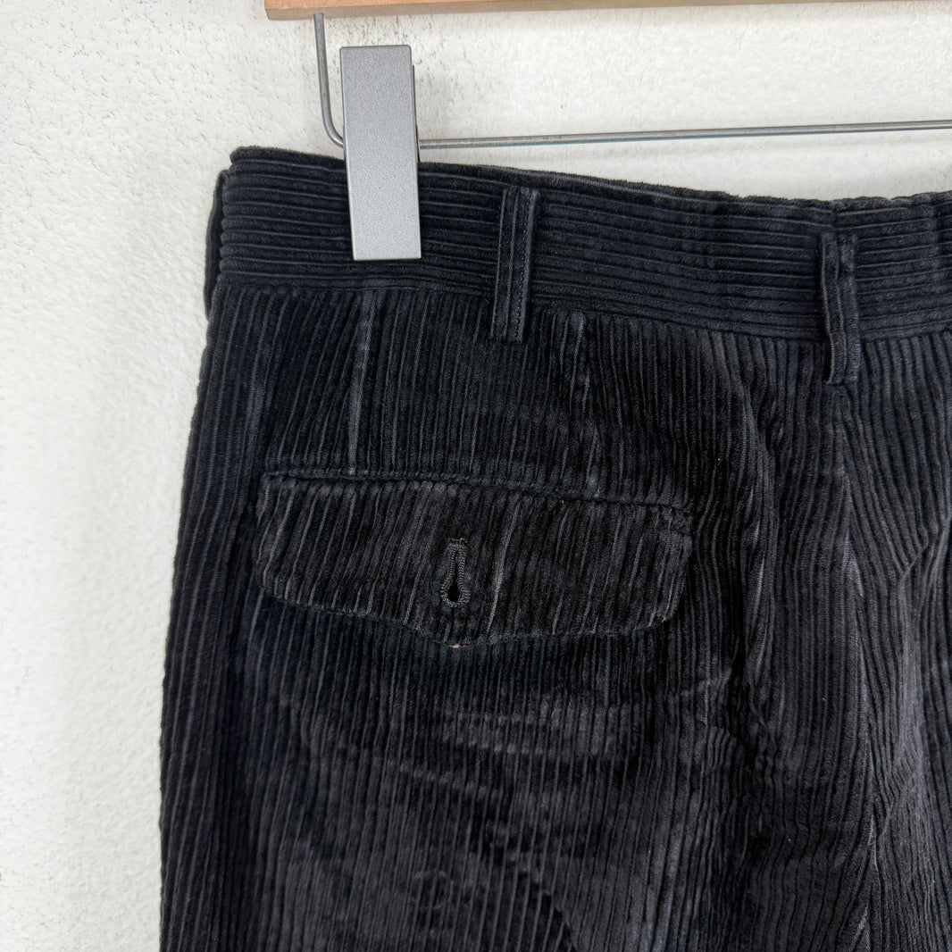 CDG Homme Black Corduroy Trousers