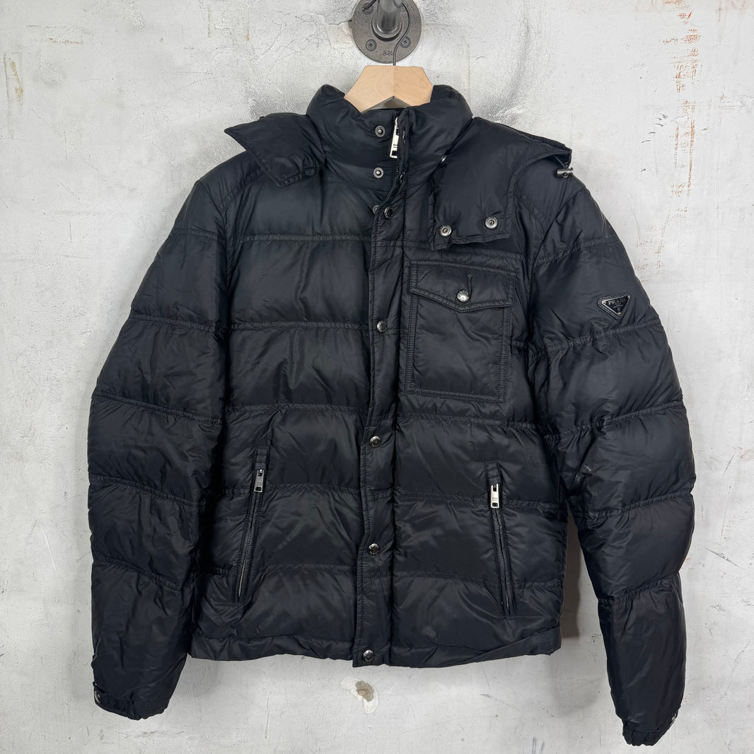 Prada Black Double Layer Puffer Jacket