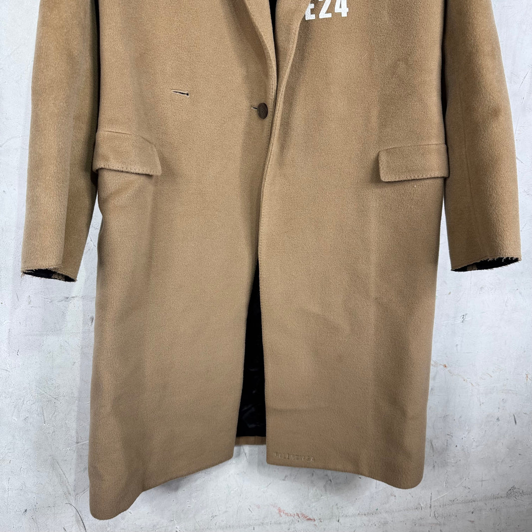 Balenciaga Wool YE24 Padded Shoulder Long Coat