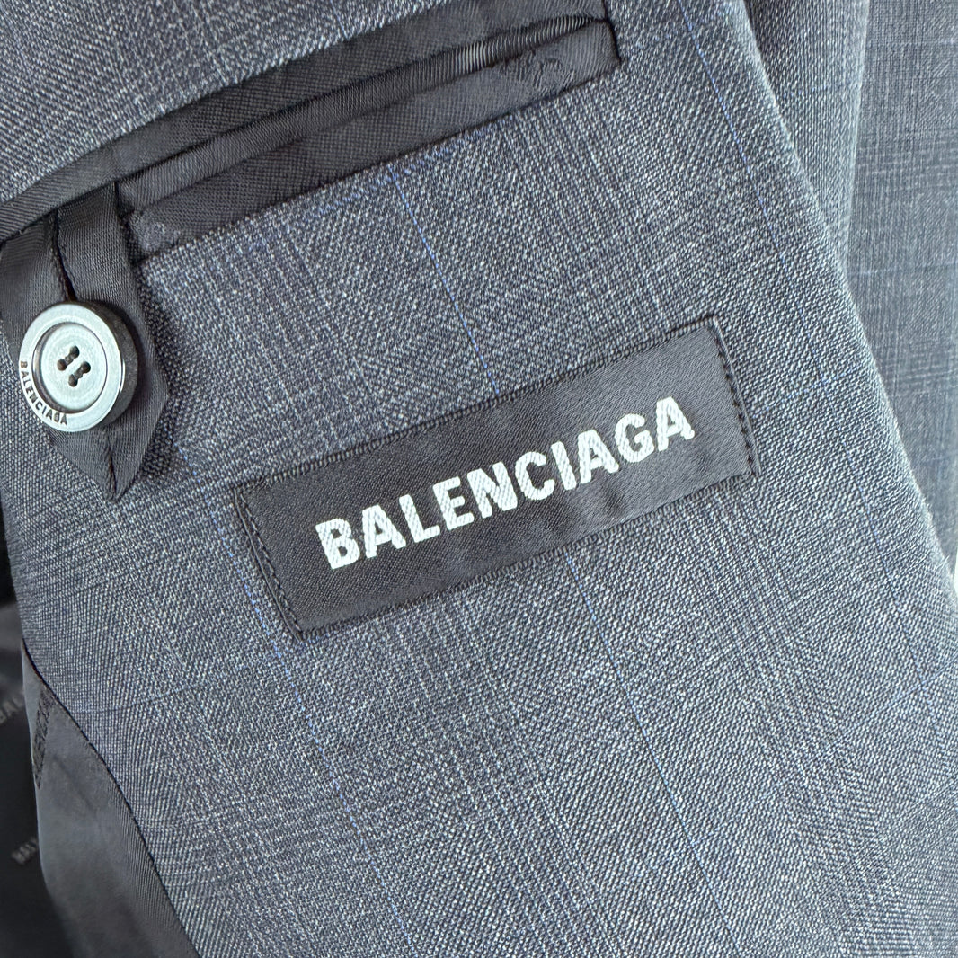 Balenciaga Tagged Grey Long Coat