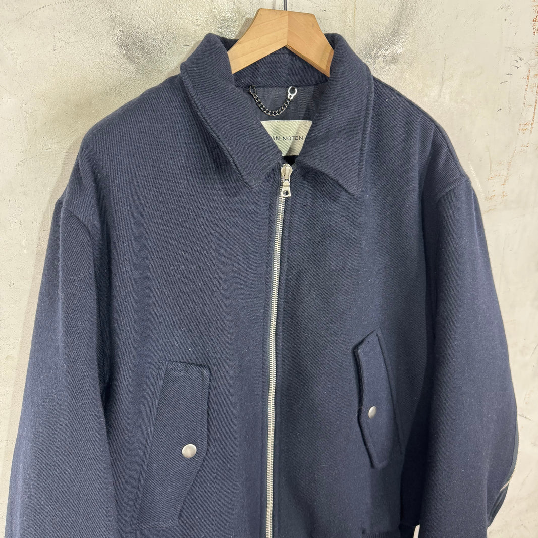 Dries Van Noten Back Zip Wool Bomber
