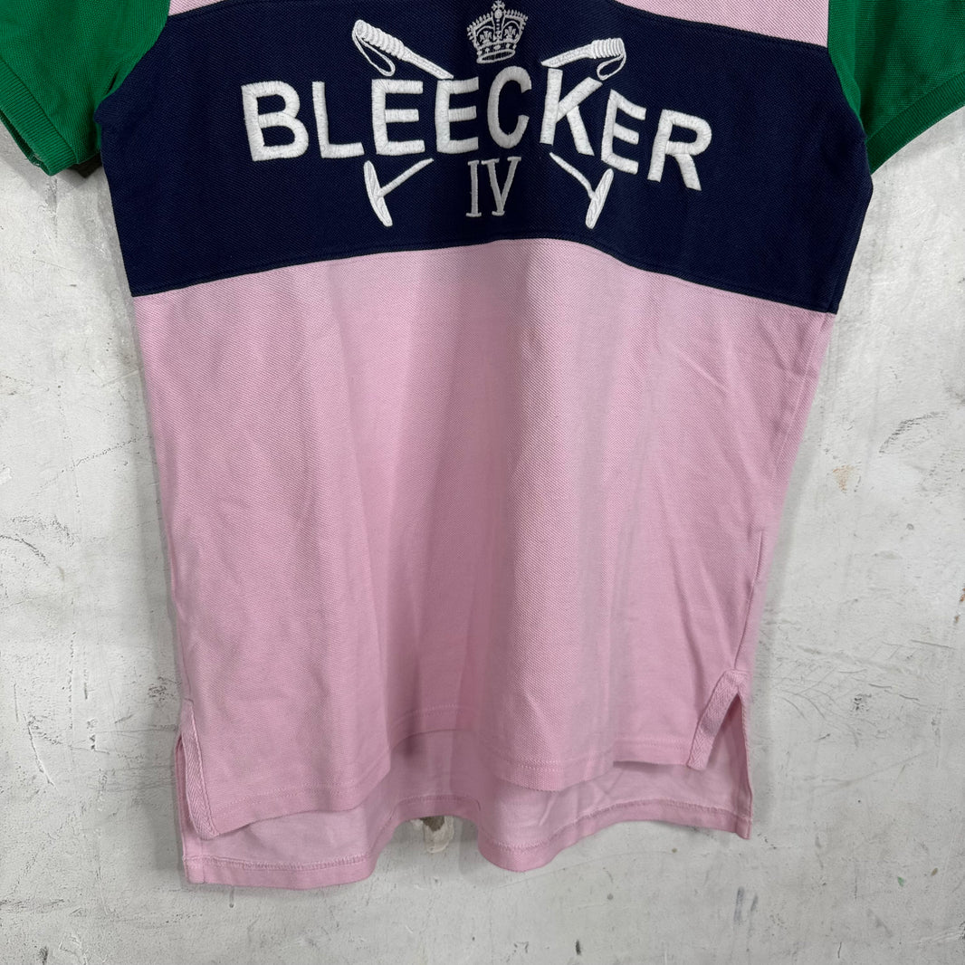 Ralph Lauren Pink Bleecker Paneled Crest Polo