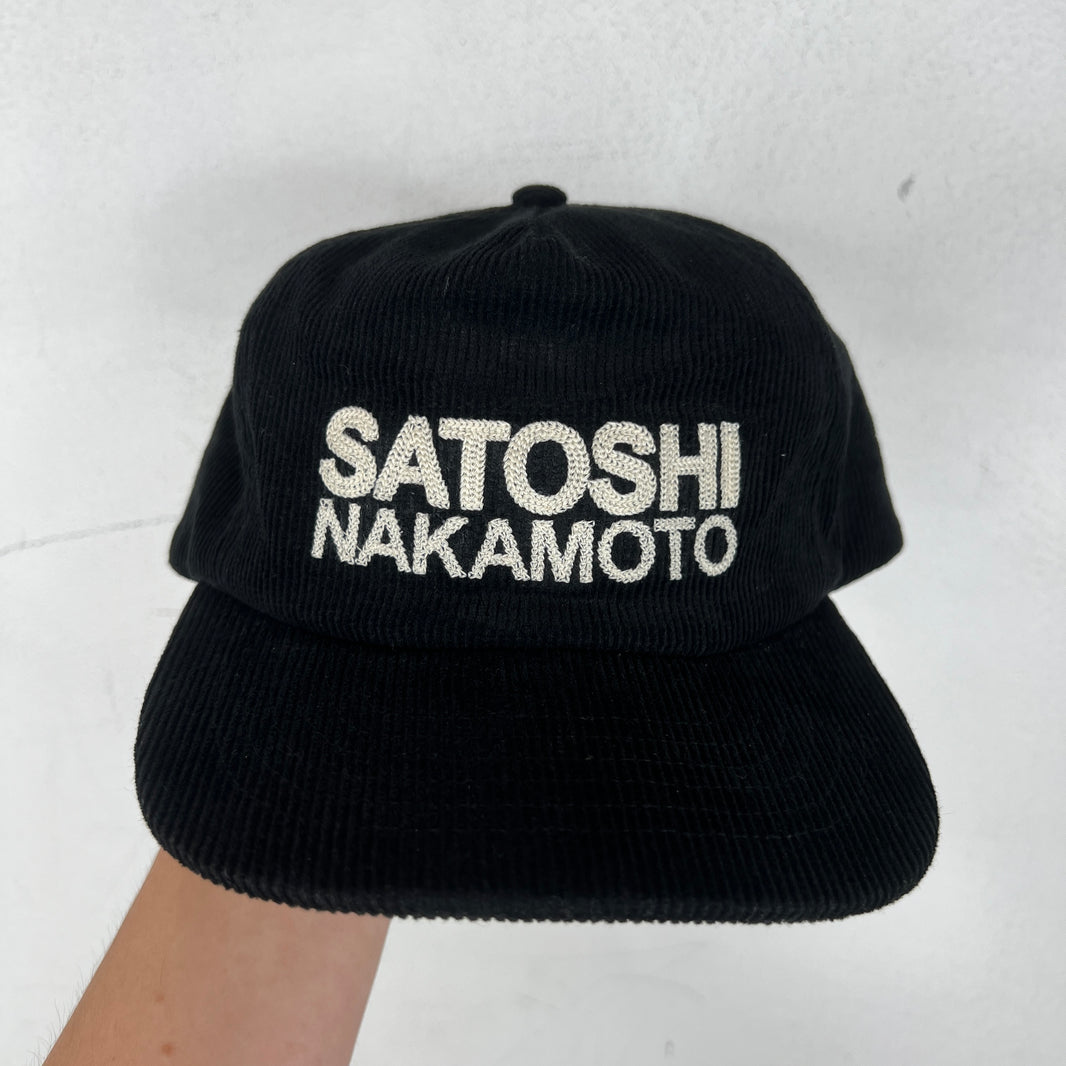 Satoshi Nakamoto Corduroy Chainstitch Logo Hat