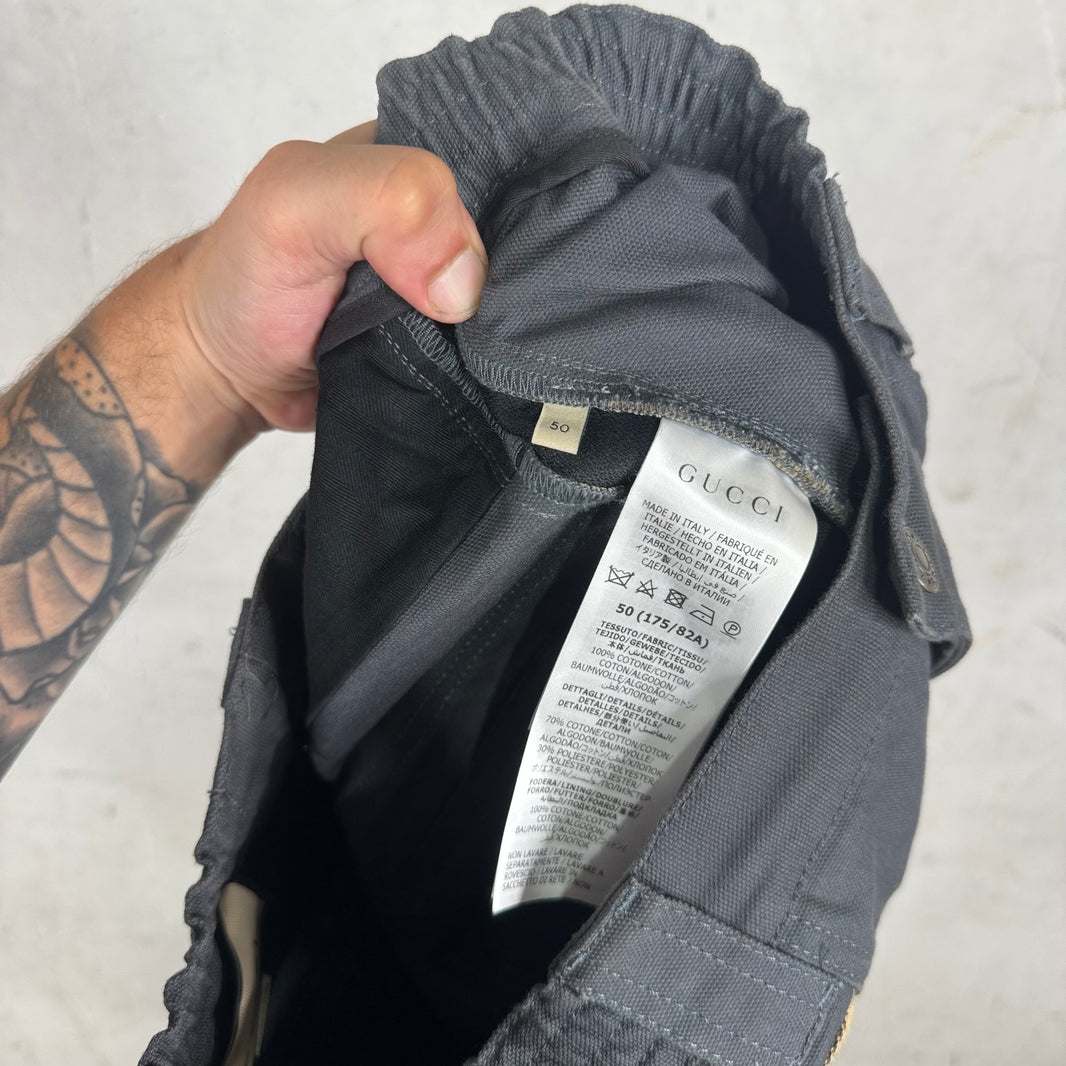 Gucci Reconstructed Canvas Monogram Pants