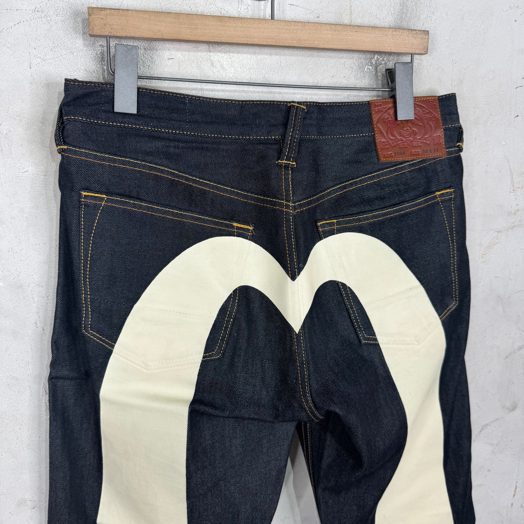 Evisu Selvedge Big White Logo Jeans