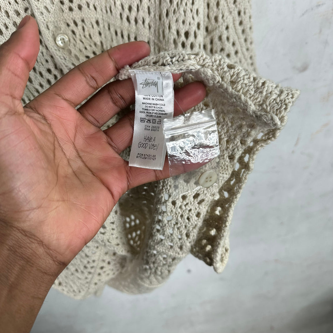 Stussy Beige Crochet Shirt