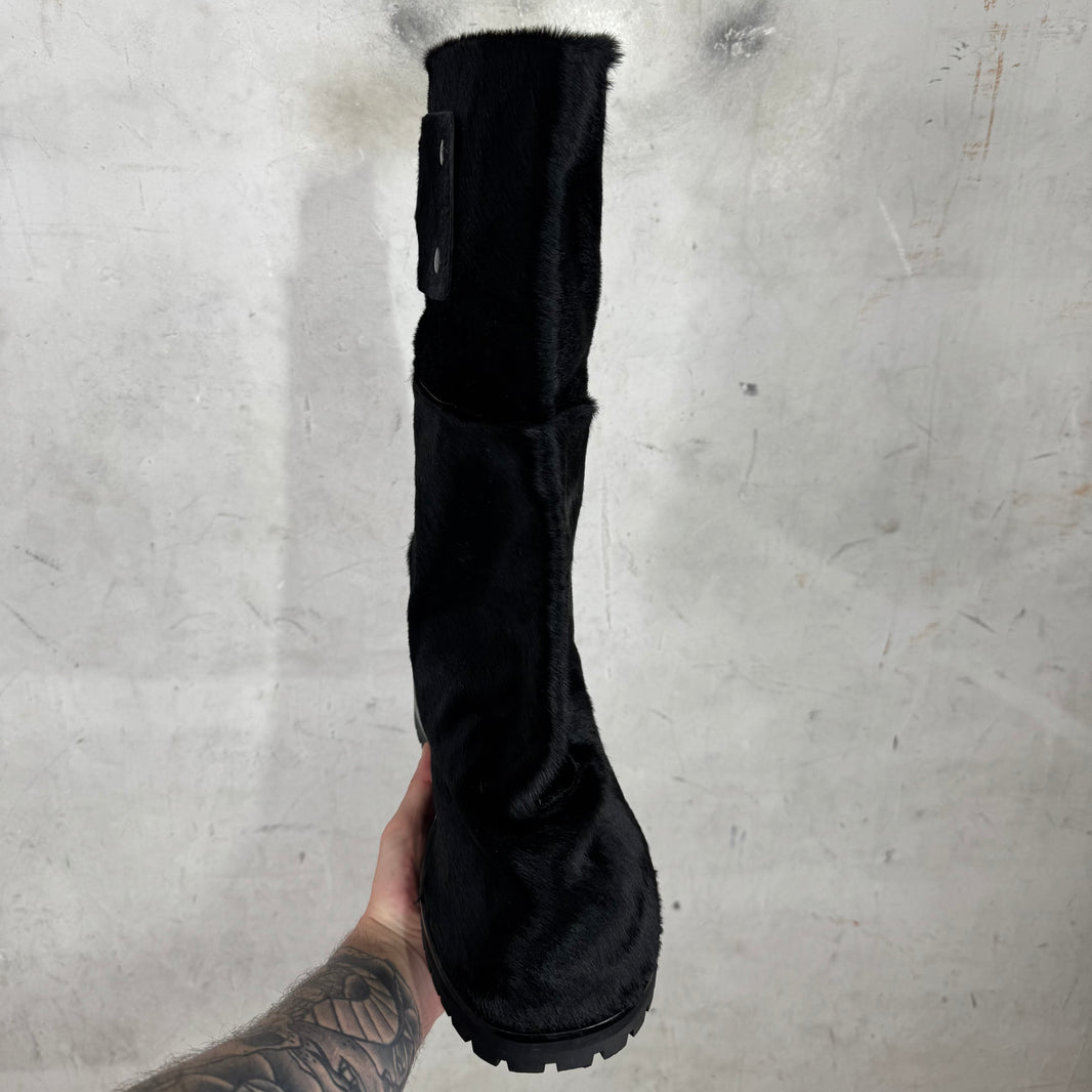 424 Black Ponyhair Dragonrider Boots