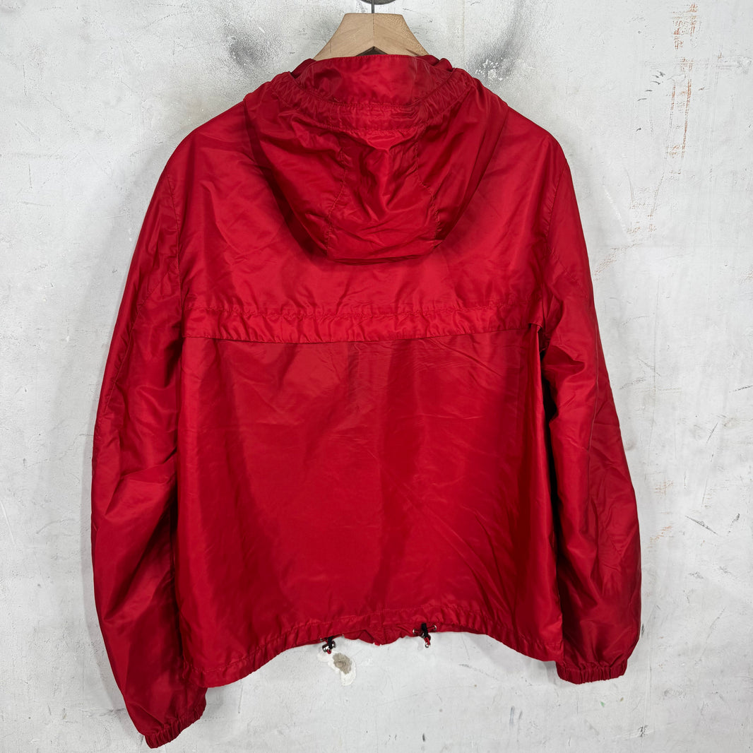Prada Red Crest Logo Windbreaker