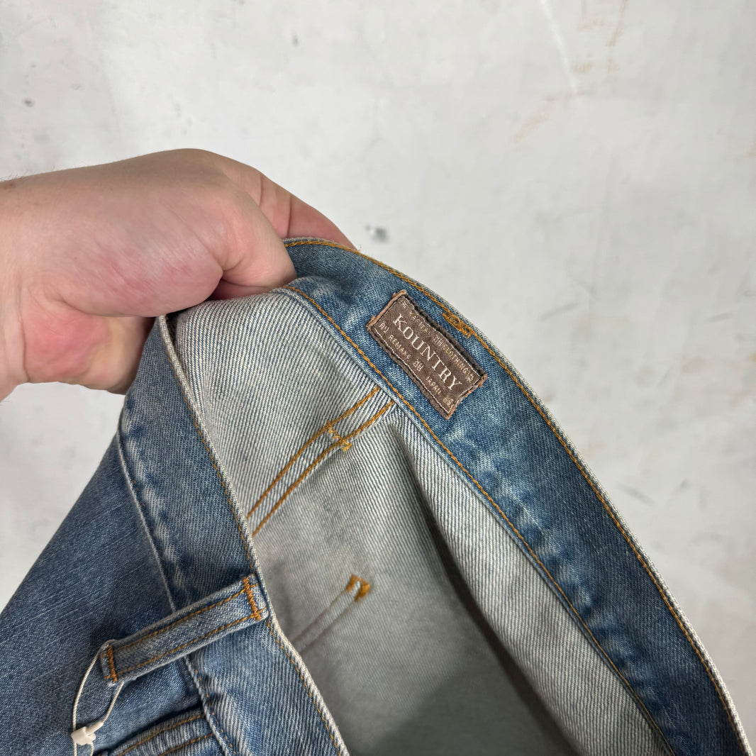Kapital Rhinestoned Carpenter Denim Shorts