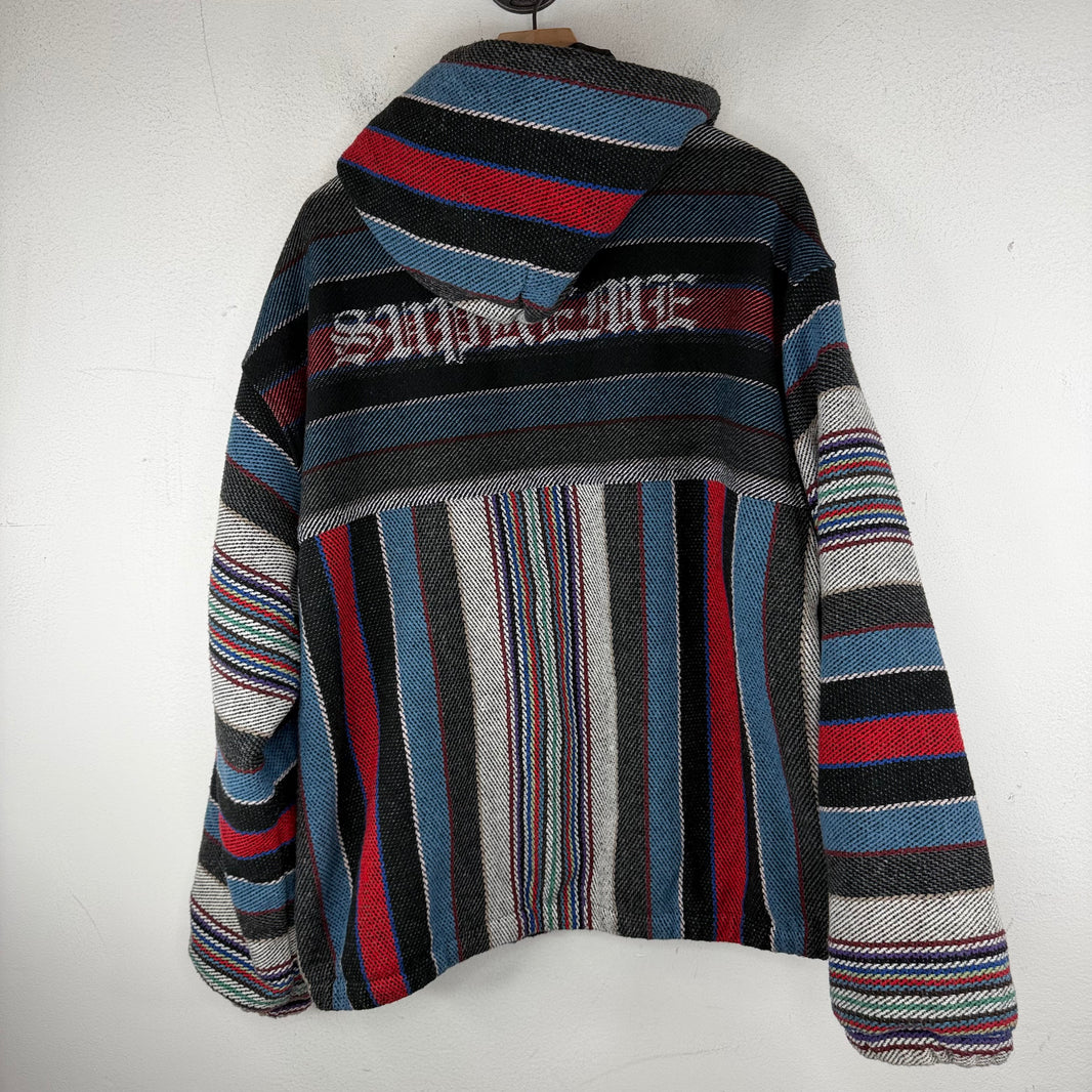 Supreme Woven Stripe Zip-Up Hoodie