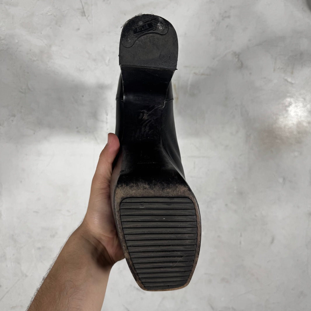Rick Owens Leather Black Kiss Heels