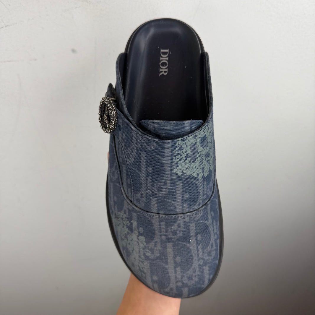 Dior Denim Tears Oblique Mules