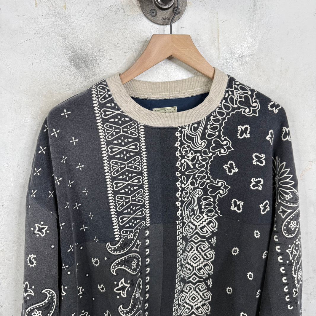 Kapital Paisley Hybrid Quilted Crewneck