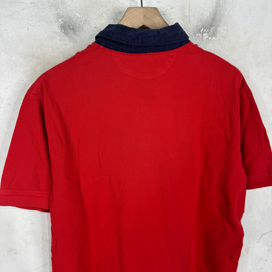 Ralph Lauren Faded Red/Navy White #3 Pony Polo