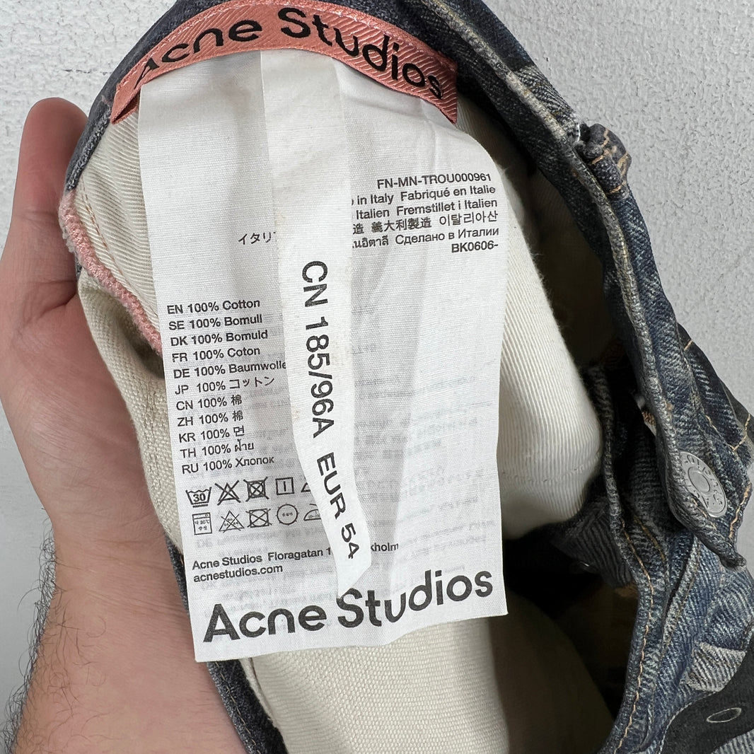 Acne Studios Chaps Trompe Printed Denim Jeans