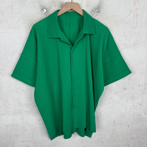 Issey Miyake Homme Plisse Green Buttoned Shirt