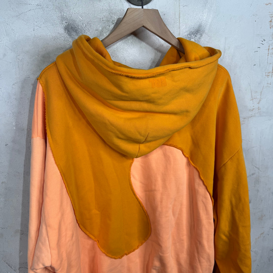 ERL Orange Two Toned Swirl Hoodie
