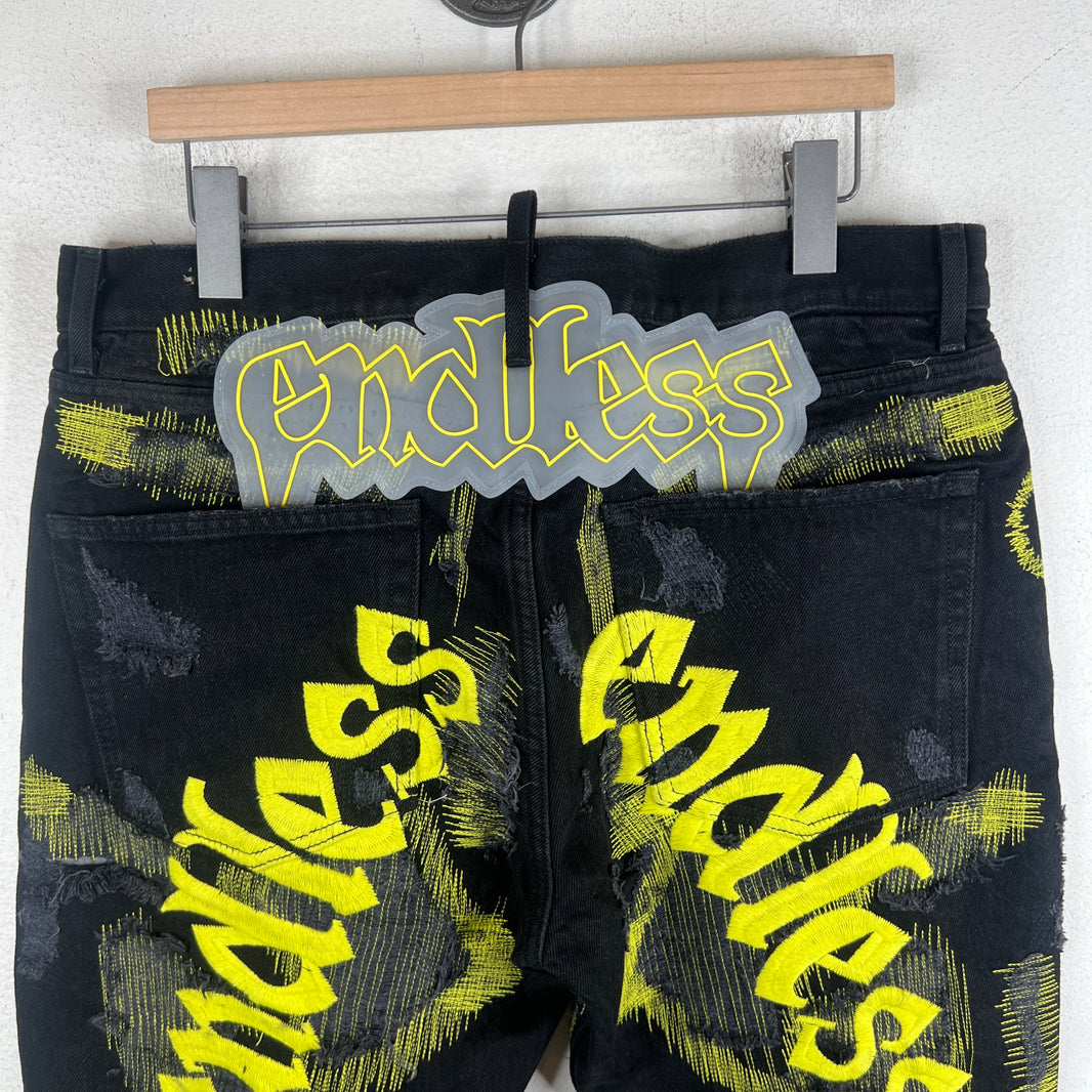 Endless Denim Black/Yellow Jeans