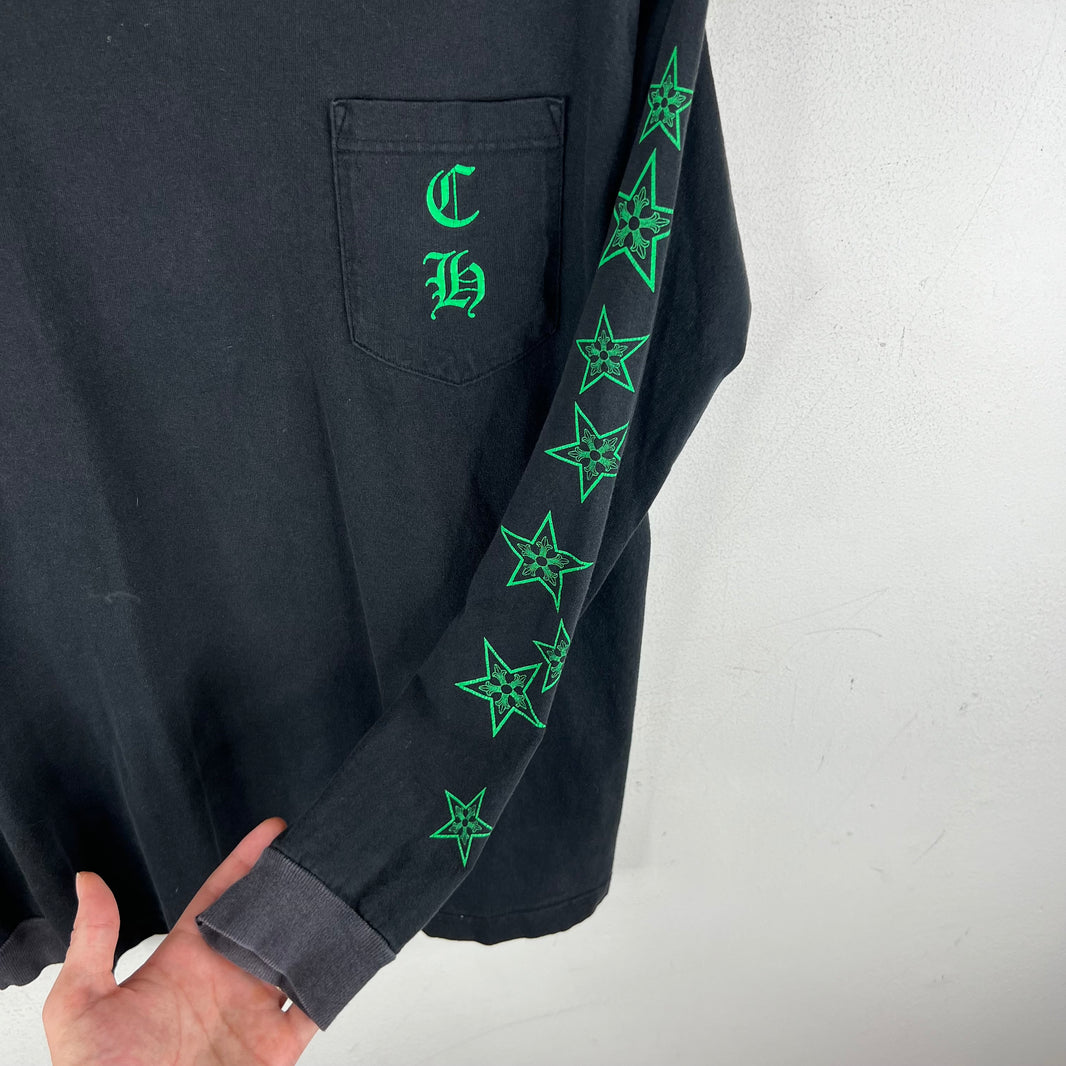 Chrome Hearts Vintage Green Star L/S T-Shirt