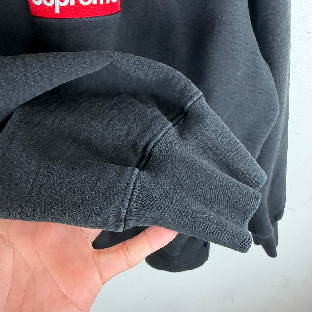Supreme Black/Red Box Logo Crewneck