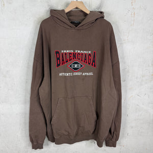 Balenciaga Brown Authentic Jersey Apparel Hoodie