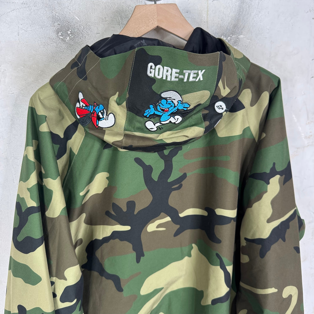 Supreme Goretex Smurfs Camo Shell Jacket
