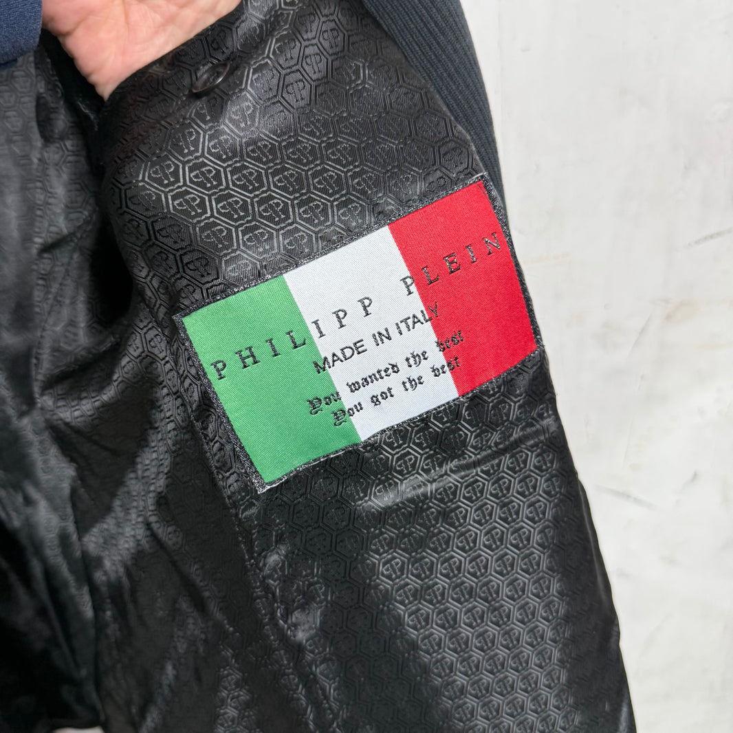 Philipp Plein Layered Knit Blazer Jacket