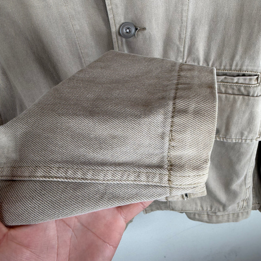 Lemaire Beige Button Up Chore Jacket