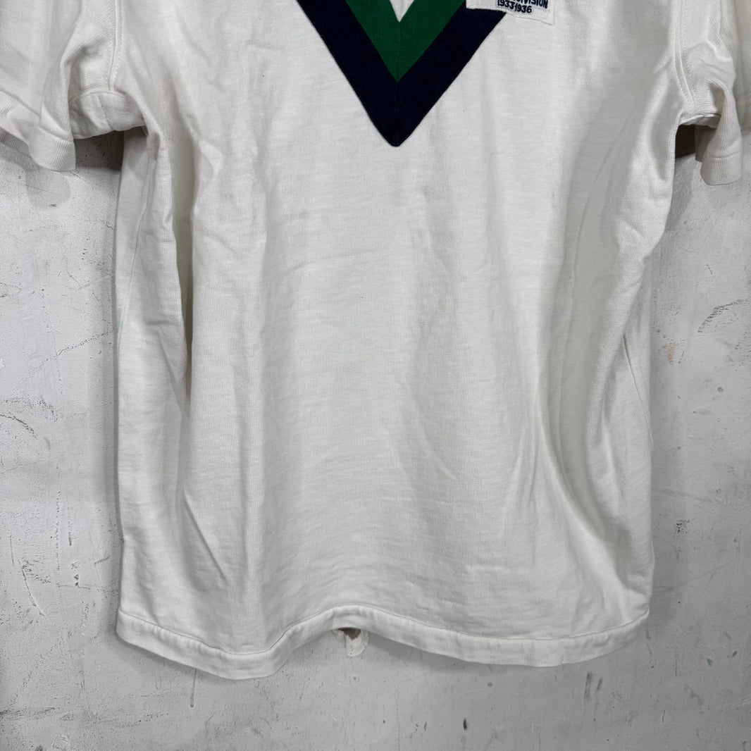 Ralph Lauren White V Crested Polo
