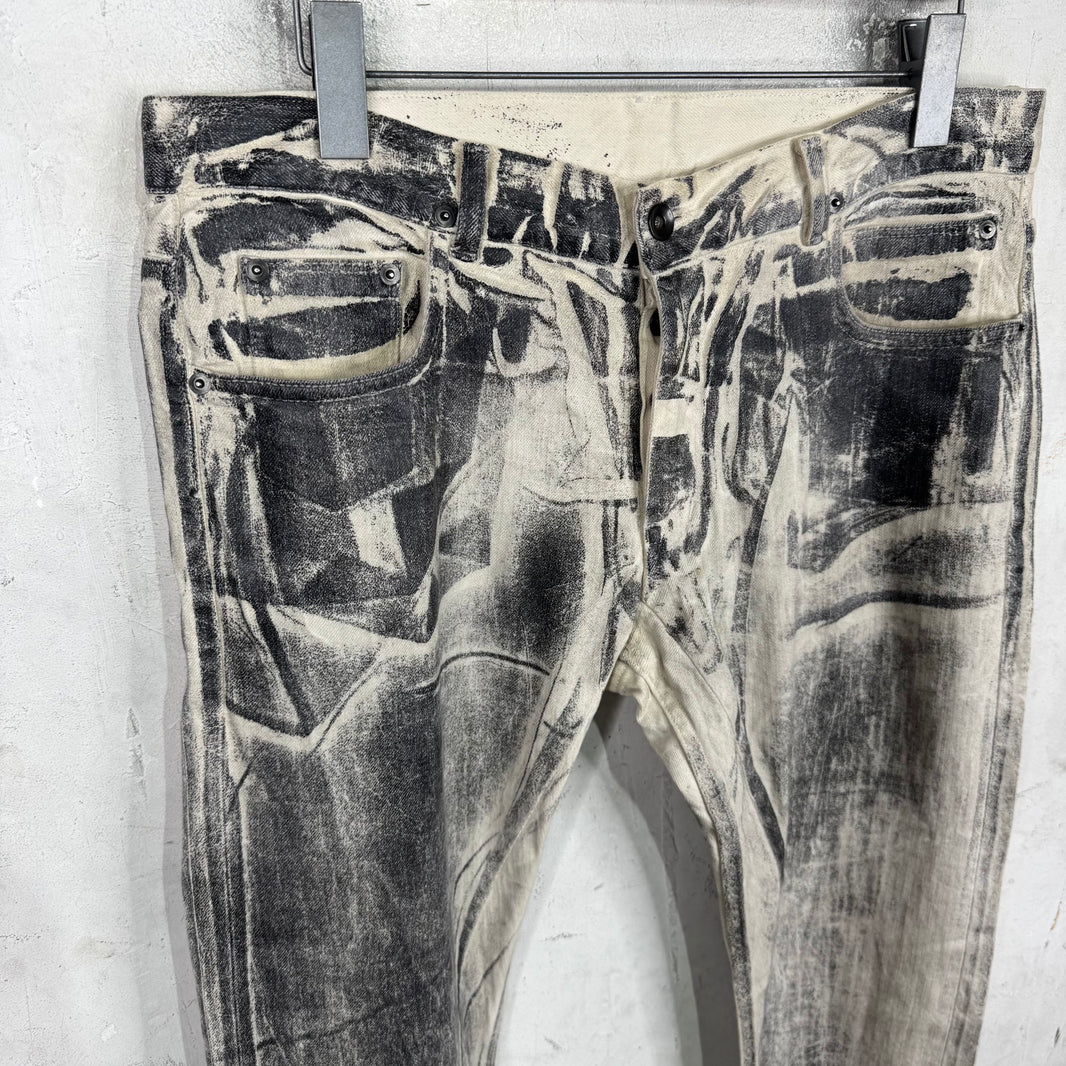 DRKSHDW White Waxed Detroit Jeans