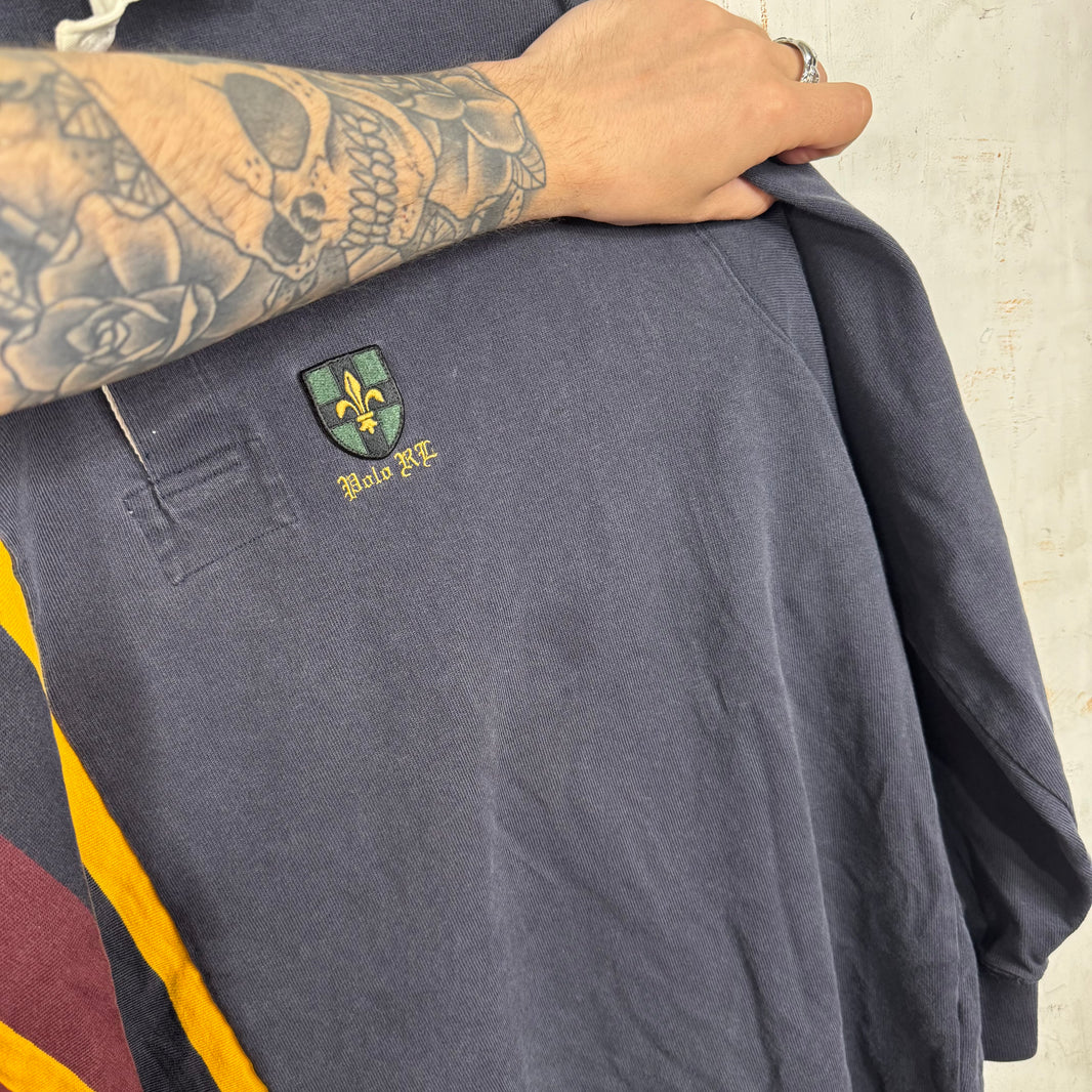 Ralph Lauren Striped Fleur Crest Rugby