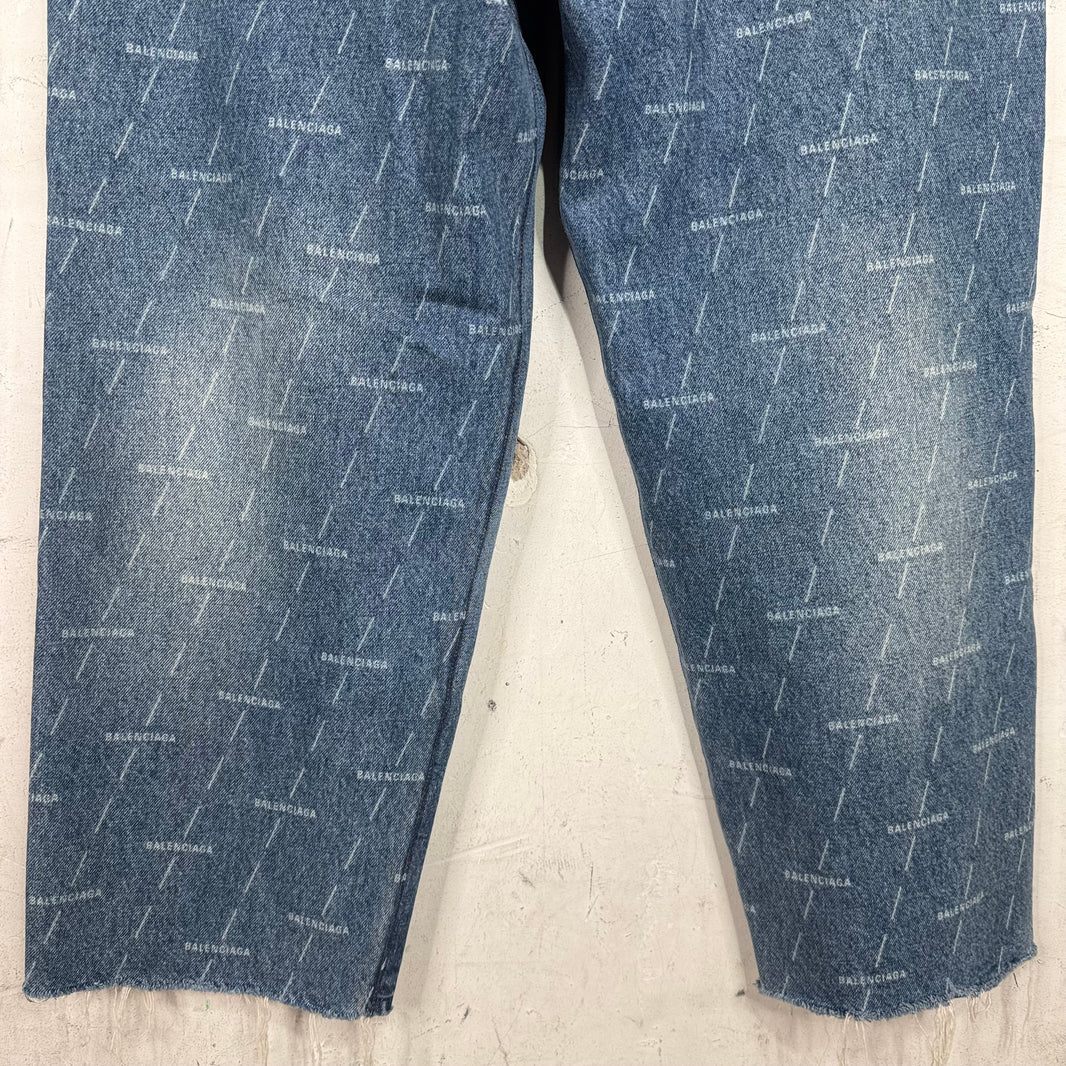 Balenciaga AOP Monogram Lightwash Jeans