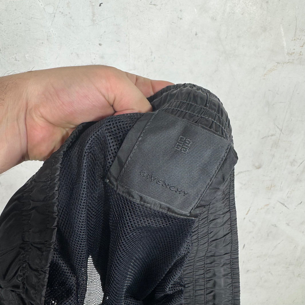 Givenchy Black Paris Logo Swim Trunks